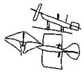 рис.3.Рисунок самолёта Можайского на оборотной строне чертежа двигателя